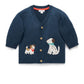 Doggy Cardigan - French Navy Melange