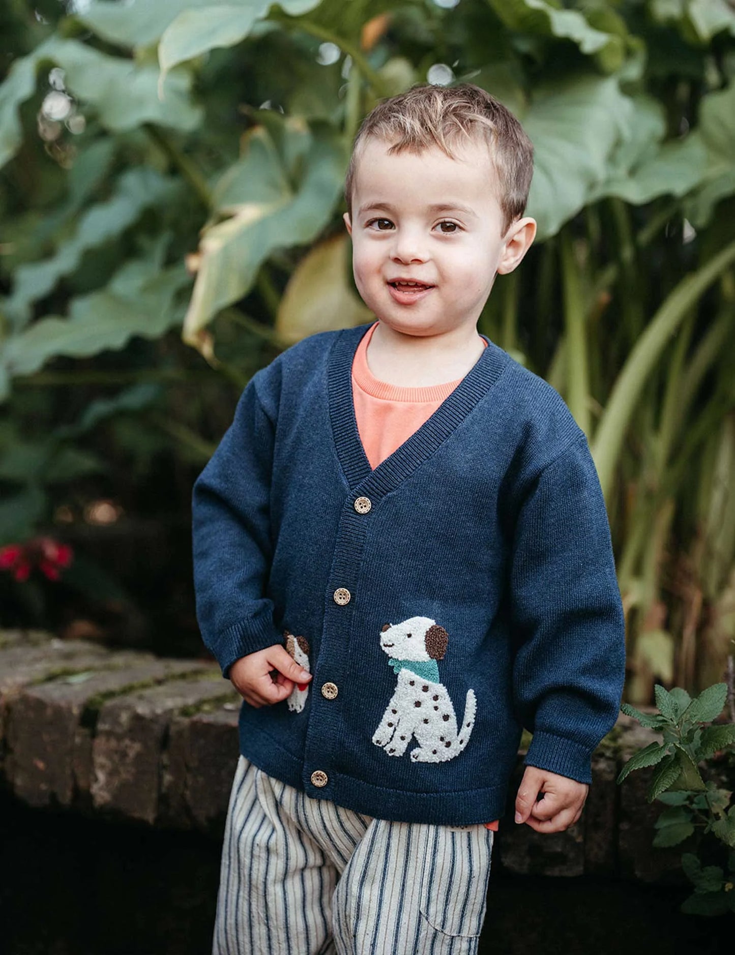 Doggy Cardigan - French Navy Melange