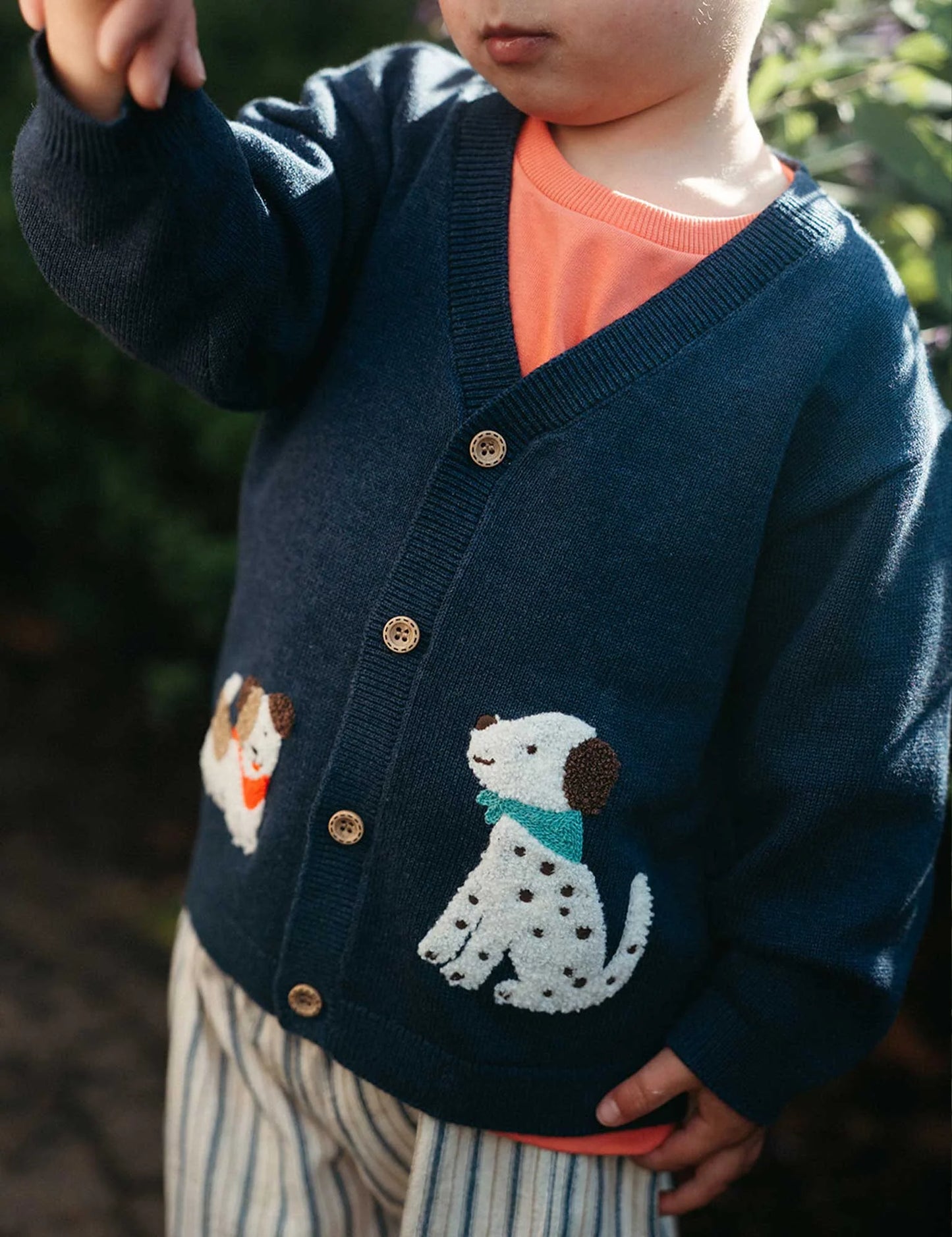 Doggy Cardigan - French Navy Melange