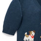 Doggy Cardigan - French Navy Melange