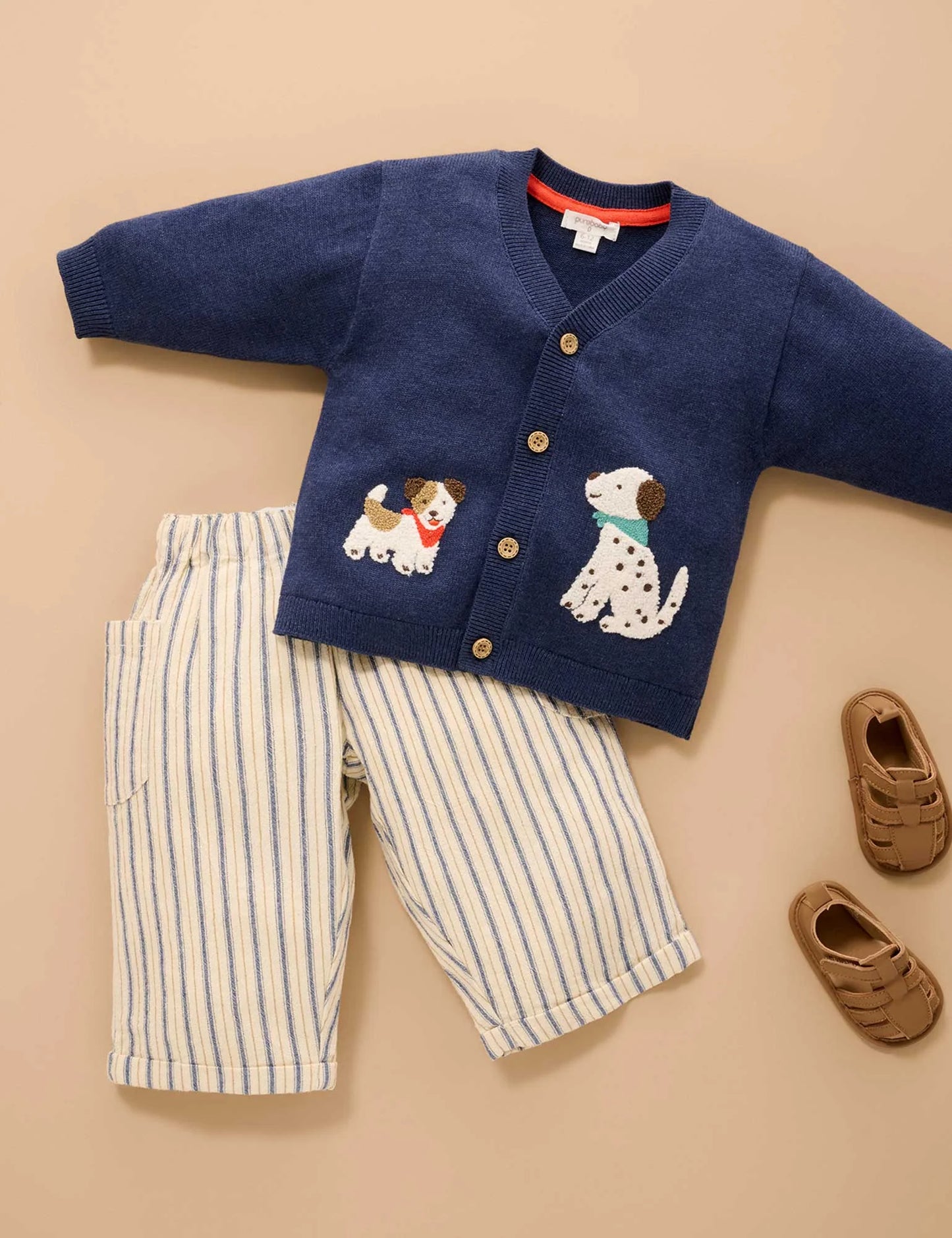 Doggy Cardigan - French Navy Melange