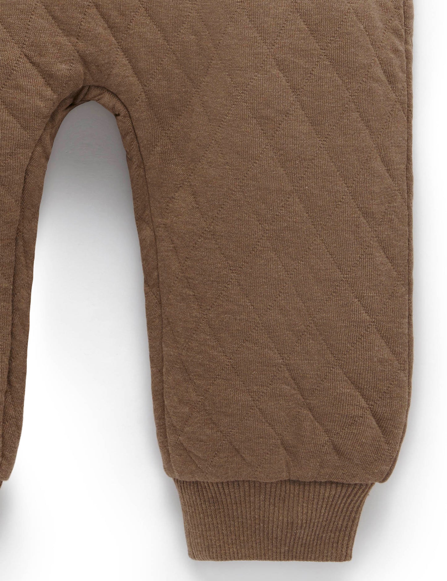Quilted Track Pants - Oak Melange