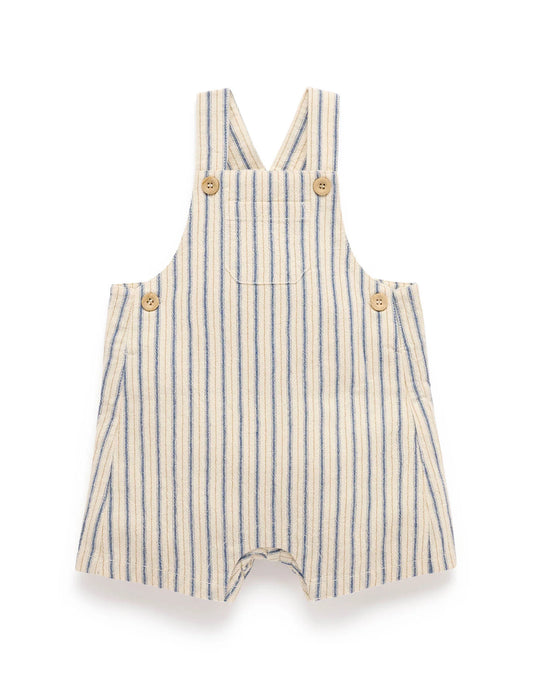 Relaxed Striped Overalls - Ticking Stripe