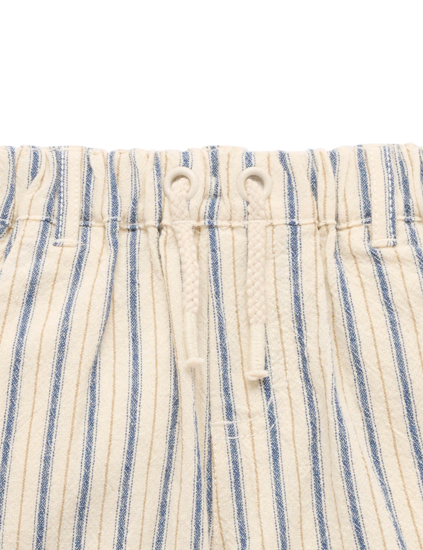 Pull On Striped Shorts - Ticking Stripe
