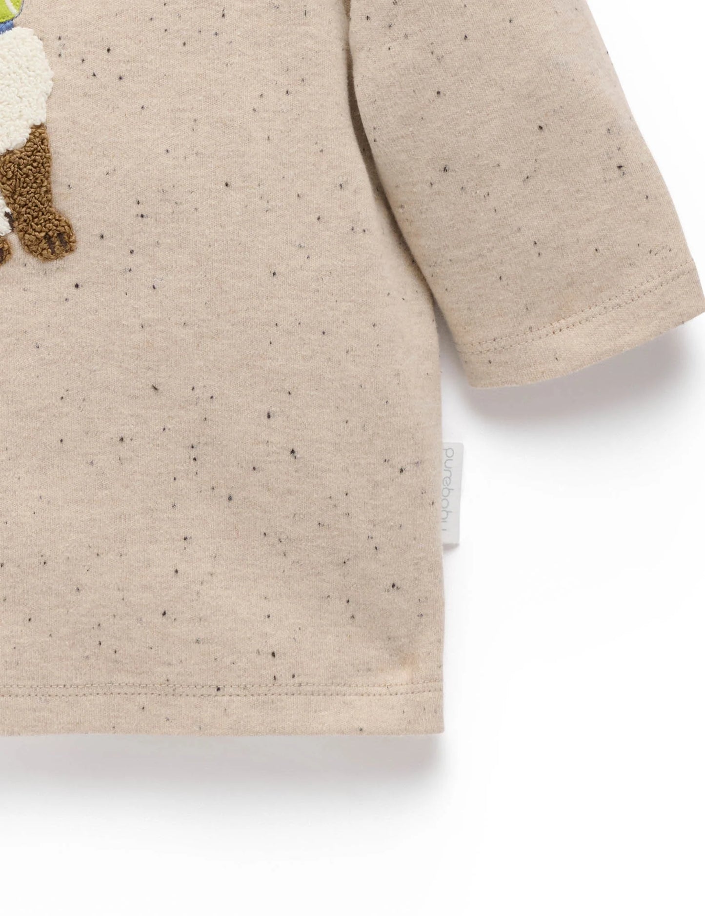 Doggy Thick Long Sleeve Tee - Oatmeal Neppy