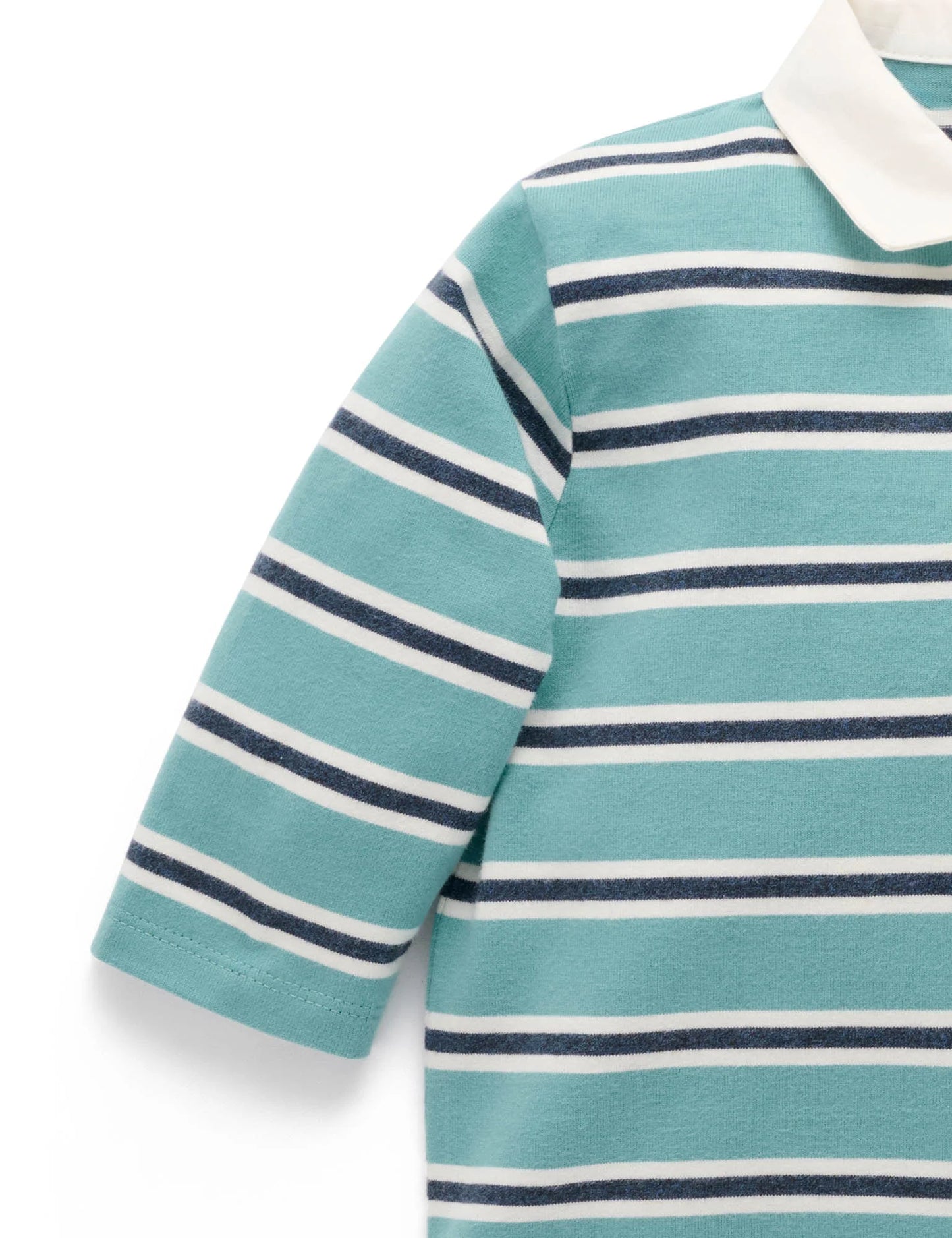 Relaxed Rugby Polo Shirt - Kingfisher Stripe