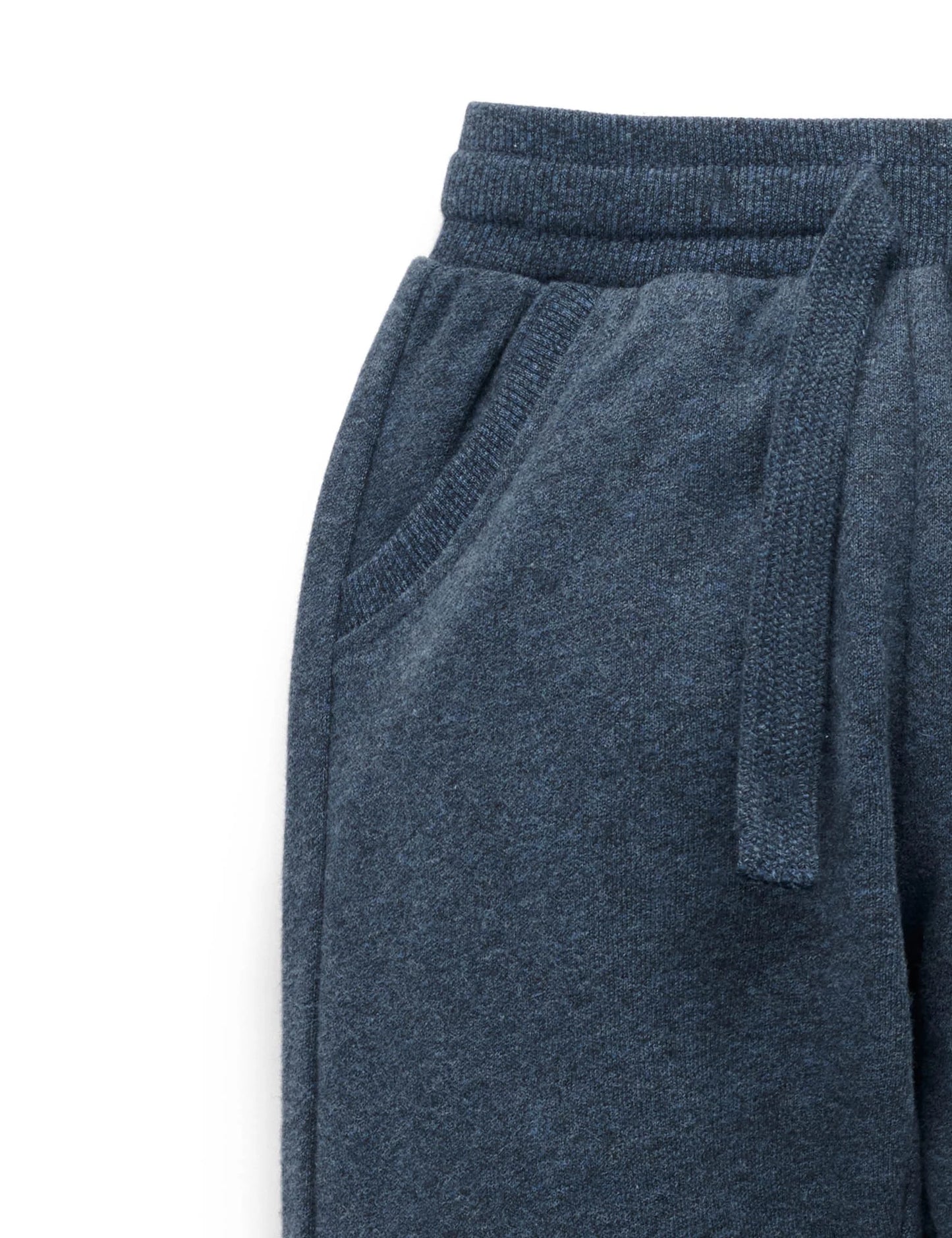 Slouchy Track Pants - Denim Melange
