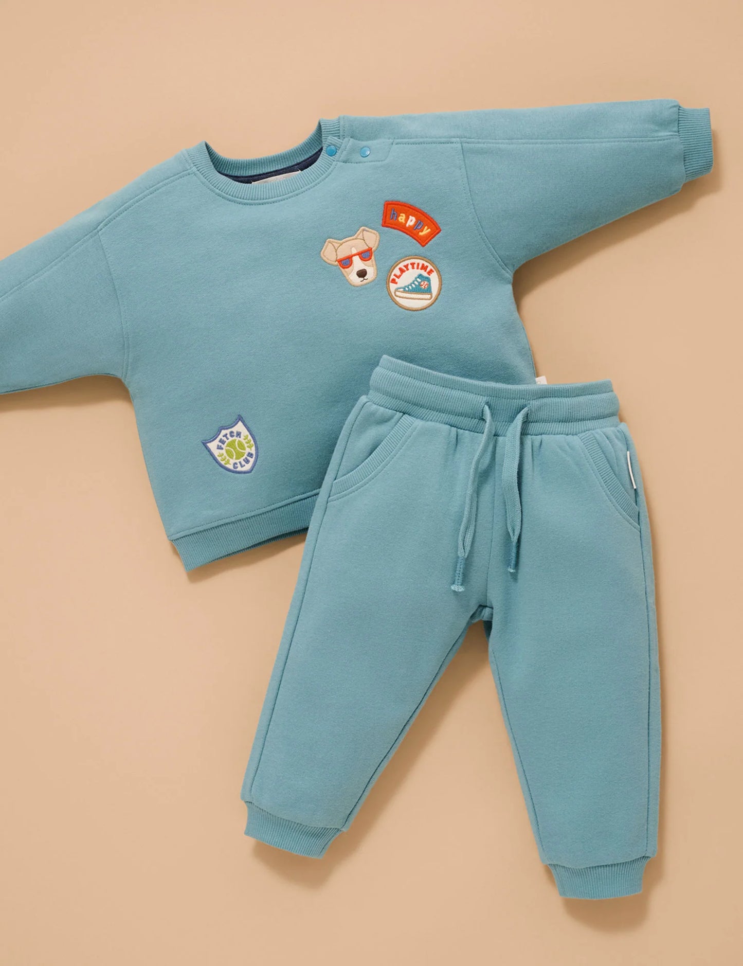 Slouchy Track Pants - Kingfisher