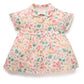 Linen Blend Shirt Dress - Strawberry Garden Floral