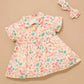 Linen Blend Shirt Dress - Strawberry Garden Floral