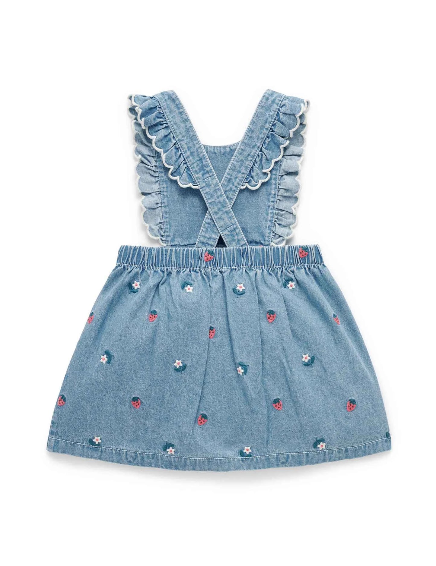 Embroidered Pinnie - Strawberry Broderie