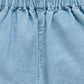 Scalloped Denim Shorts - Faded Denim