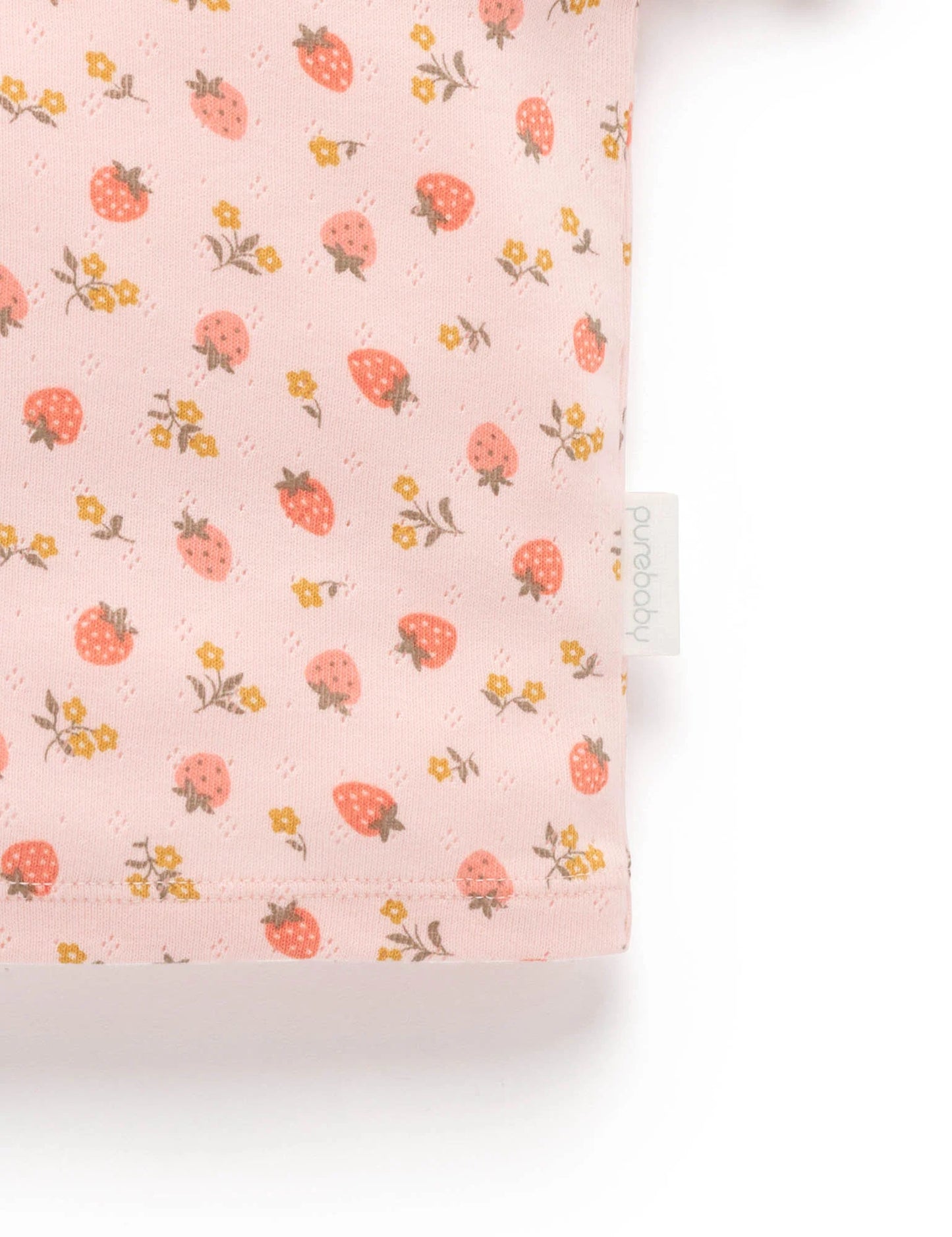 Pointelle Tee - Strawberry Print