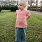 Embroidered Wide Leg Jeans - Large Strawberry Broderie
