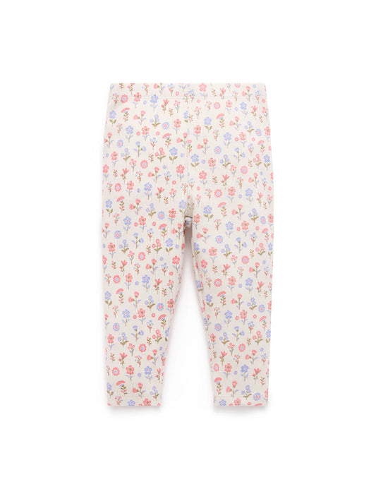 Rib Leggings - Dahlia Print