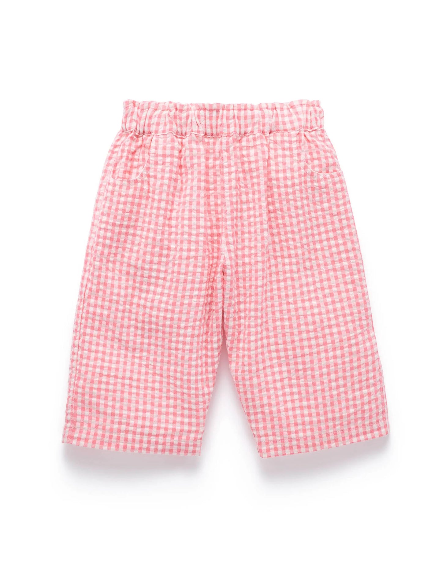 Gingham Baggy Pants - Pomegranate Gingham