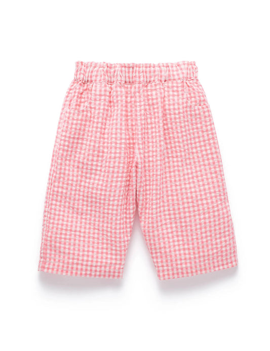 Gingham Baggy Pants - Pomegranate Gingham