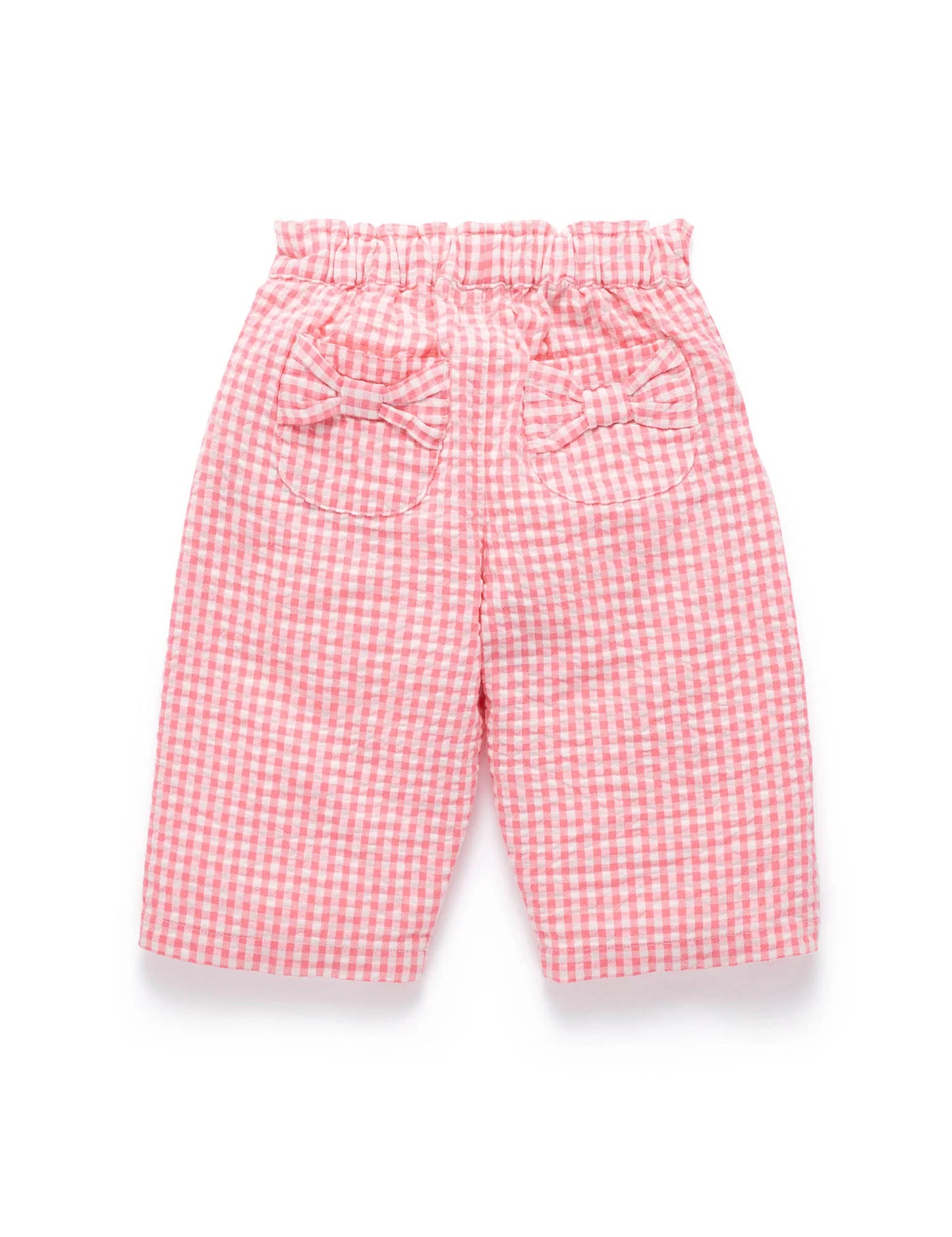 Gingham Baggy Pants - Pomegranate Gingham