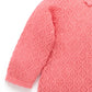 Eyelet Collar Cardigan - Peach Melange