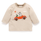 Flying Car Thick Tee - Mushroom Stripe