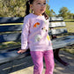 Thick Long Sleeve Puppy Tee - Petunia