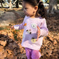 Thick Long Sleeve Puppy Tee - Petunia