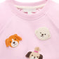 Thick Long Sleeve Puppy Tee - Petunia