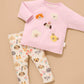 Thick Long Sleeve Puppy Tee - Petunia