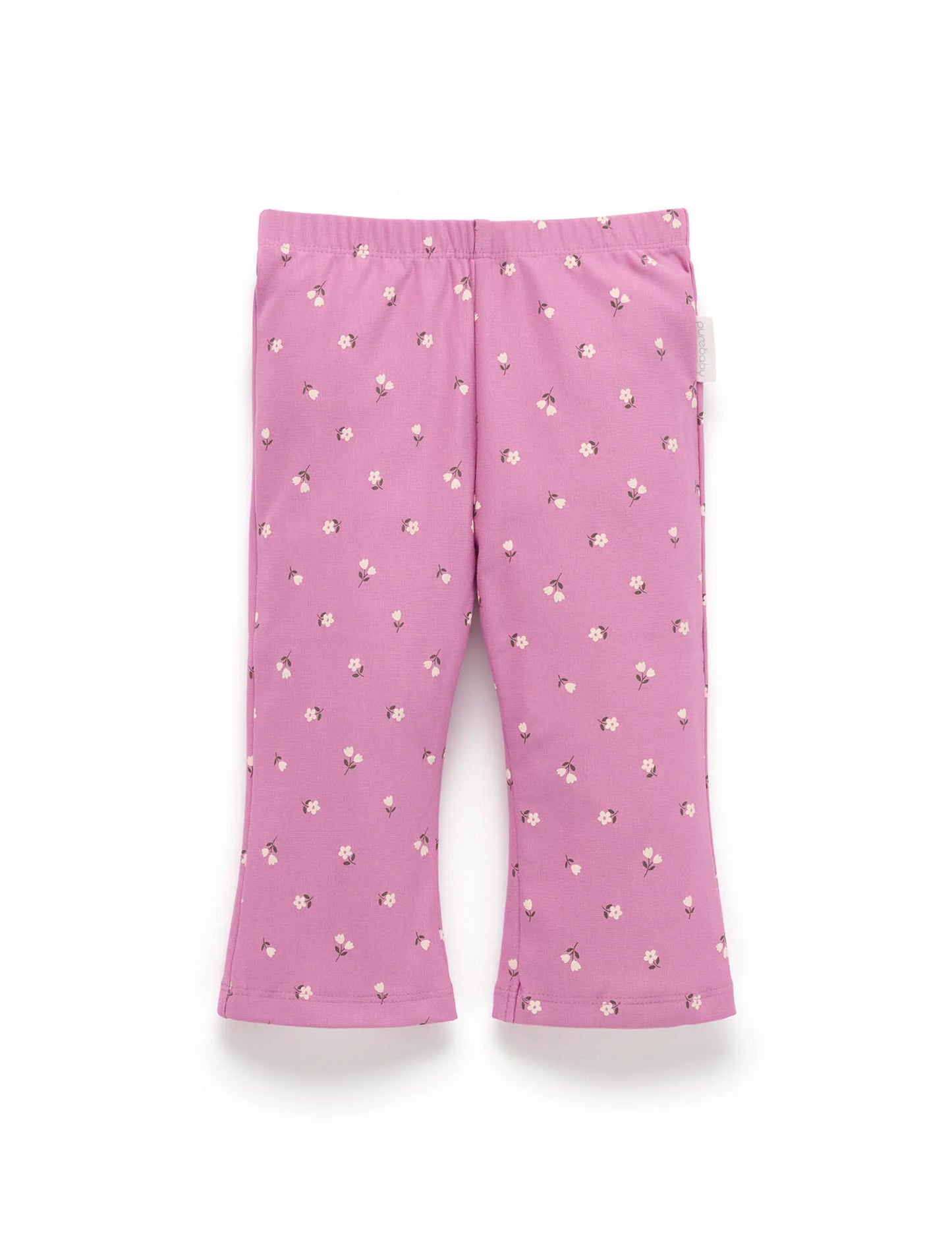 Flared Leggings - Grape Miniu Floral