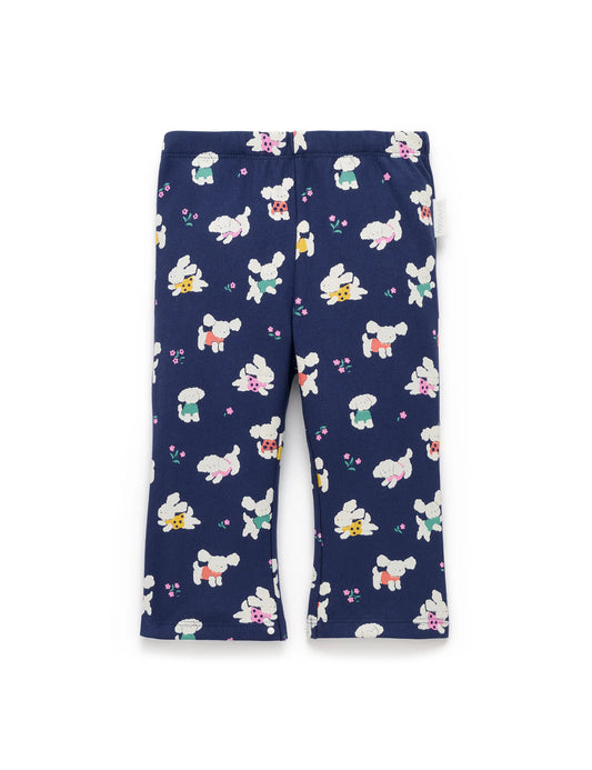 Flared Leggings - Playful Poodle Print
