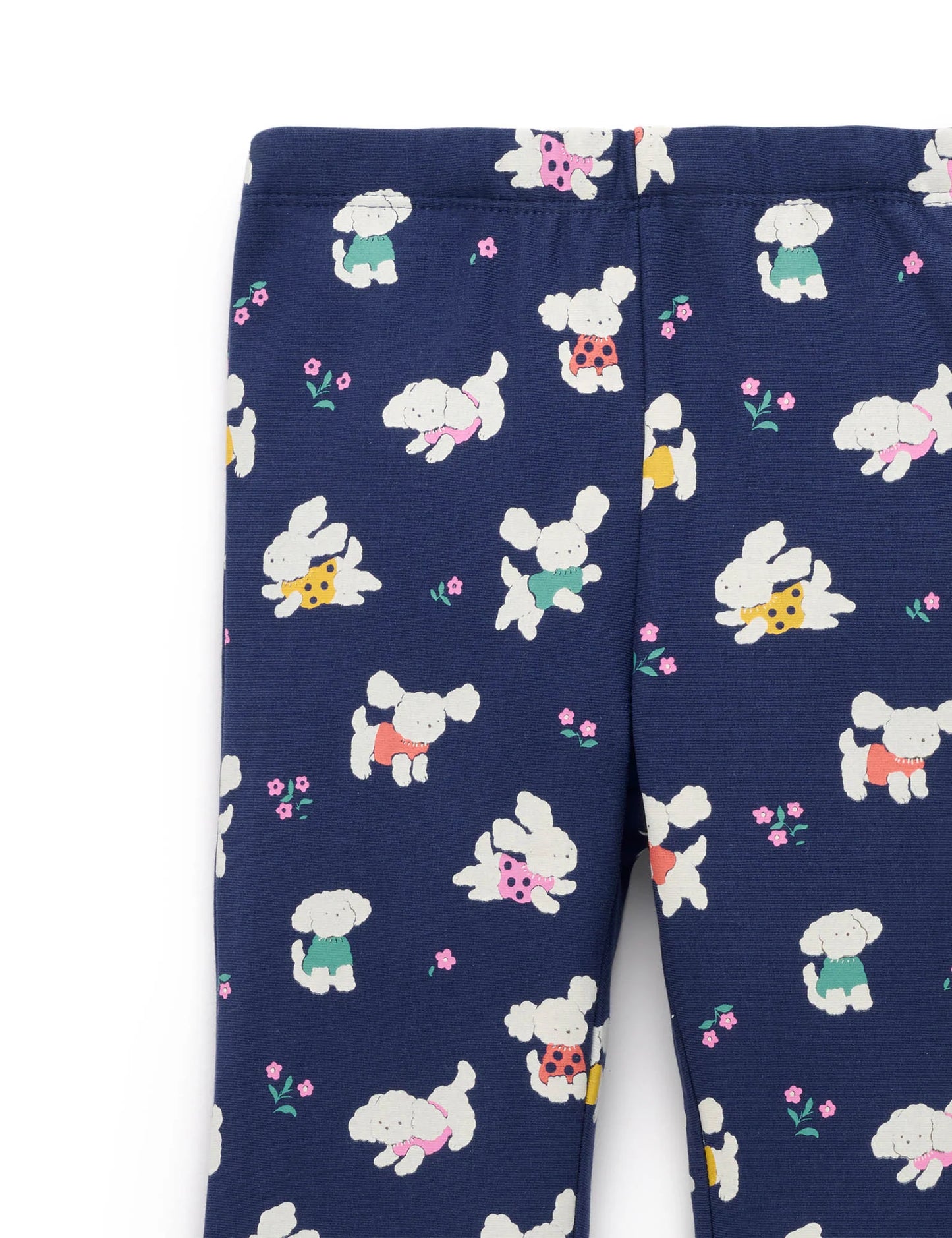 Flared Leggings - Playful Poodle Print