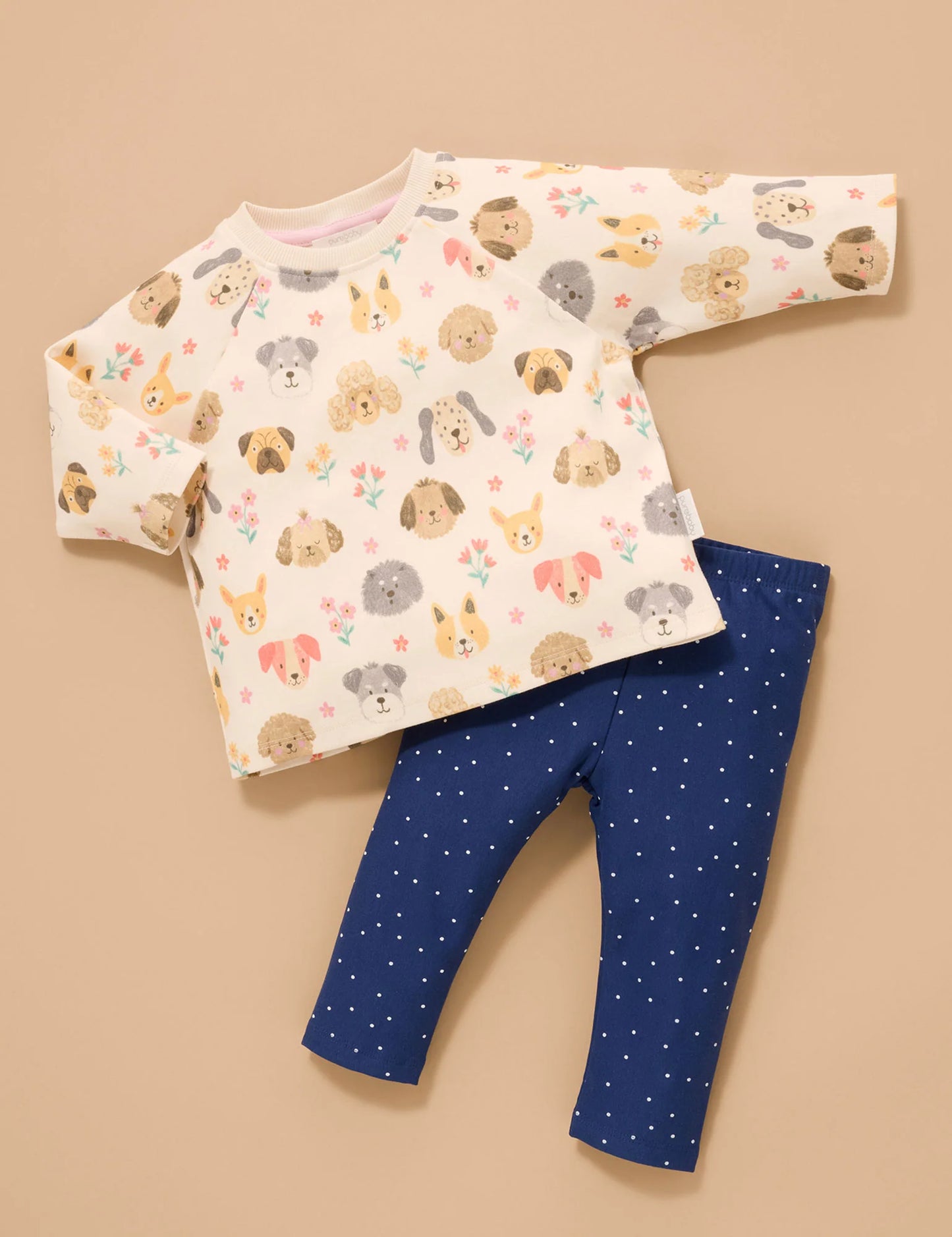 Thick Leggings - French Navy Spot