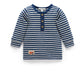 Henley Waffle Top - Blueberry Stripe