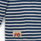 Henley Waffle Top - Blueberry Stripe