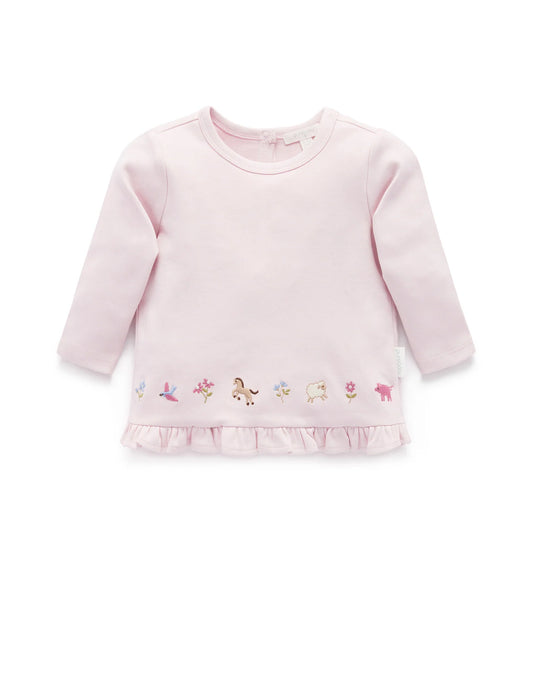 Thick Ruffle Top - Pink