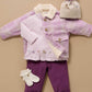Check Sherpa Jacket - Purple