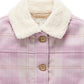 Check Sherpa Jacket - Purple