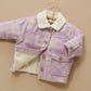 Check Sherpa Jacket - Purple