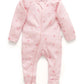 Peony Blossom Zip Growsuit - Pink