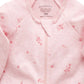 Peony Blossom Zip Growsuit - Pink