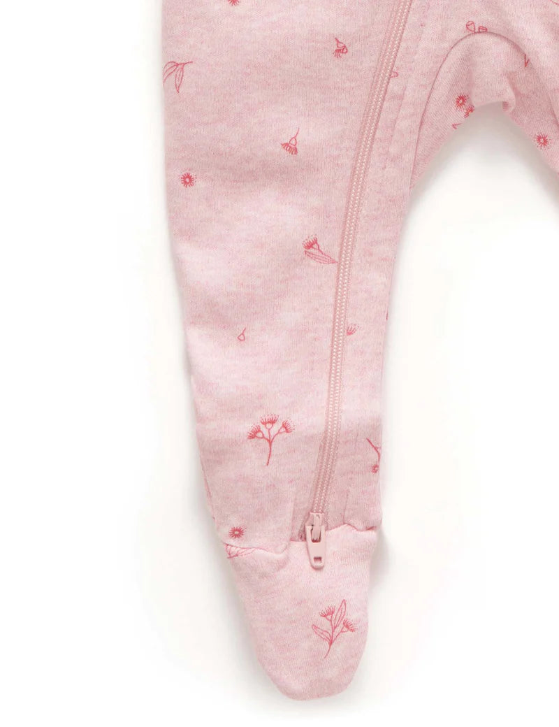 Peony Blossom Zip Growsuit - Pink