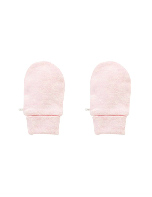 Purebaby Mittens - Pale Pink Melange