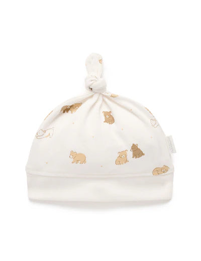 Purebaby Essential Knot Hat - Little Bear