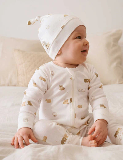 Purebaby Essential Knot Hat - Little Bear