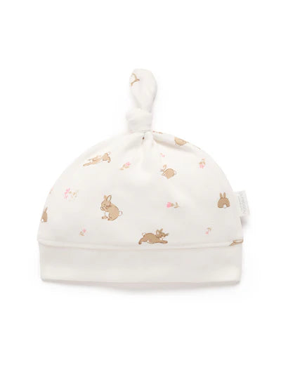 Purebaby Essential Knot Hat - Little Bunny