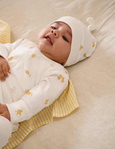 Little Ducky Print  Knot Hat - Little Ducky