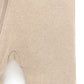 Short Ribbed Zip Growsuit - Biscuit Melange