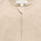 Short Ribbed Zip Growsuit - Biscuit Melange