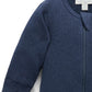 Ribbed Zip Growsuit - Navy Melange