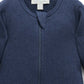 Ribbed Zip Growsuit - Navy Melange